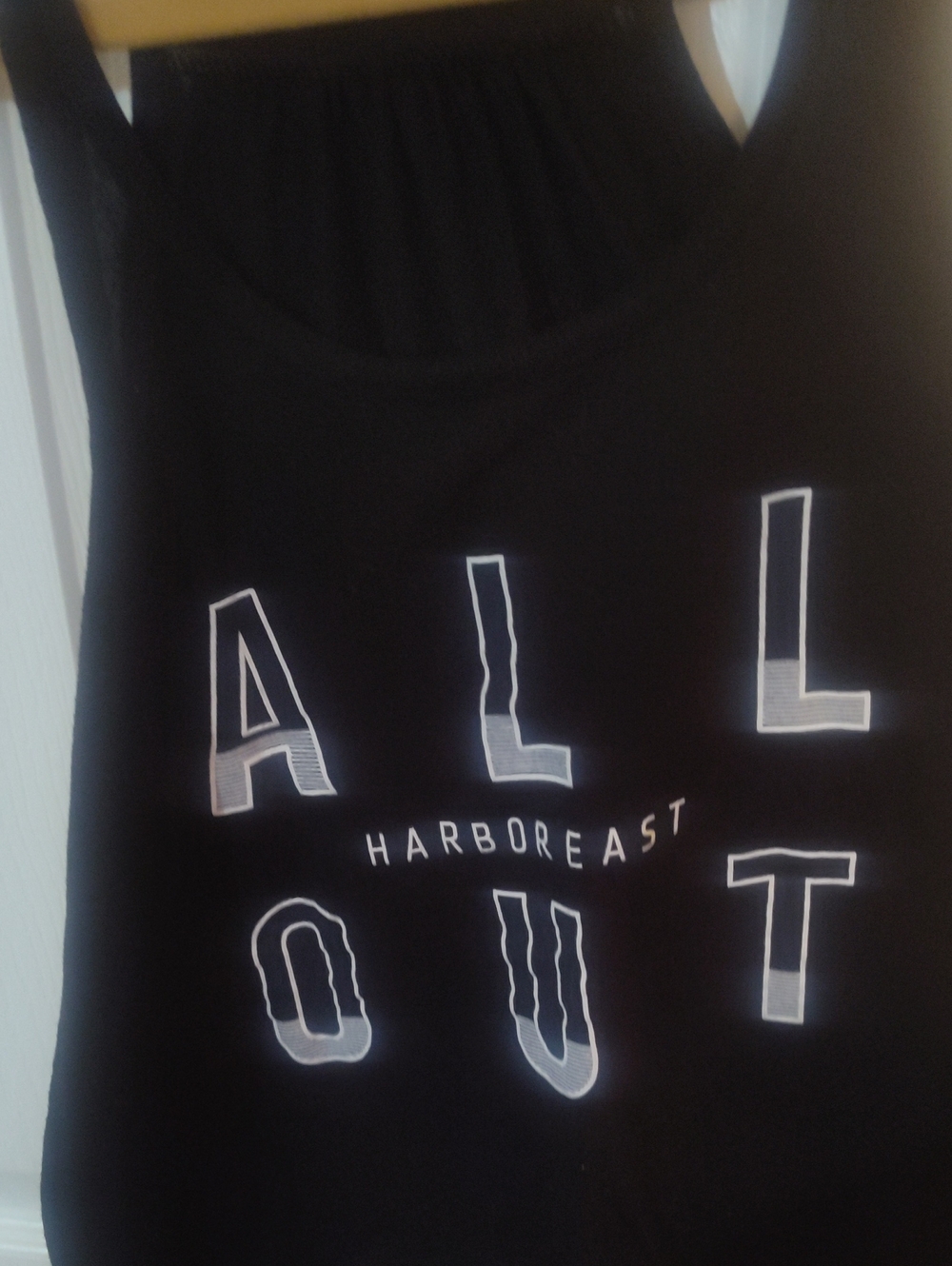 Bella Canvas Black Tank Top with White Label